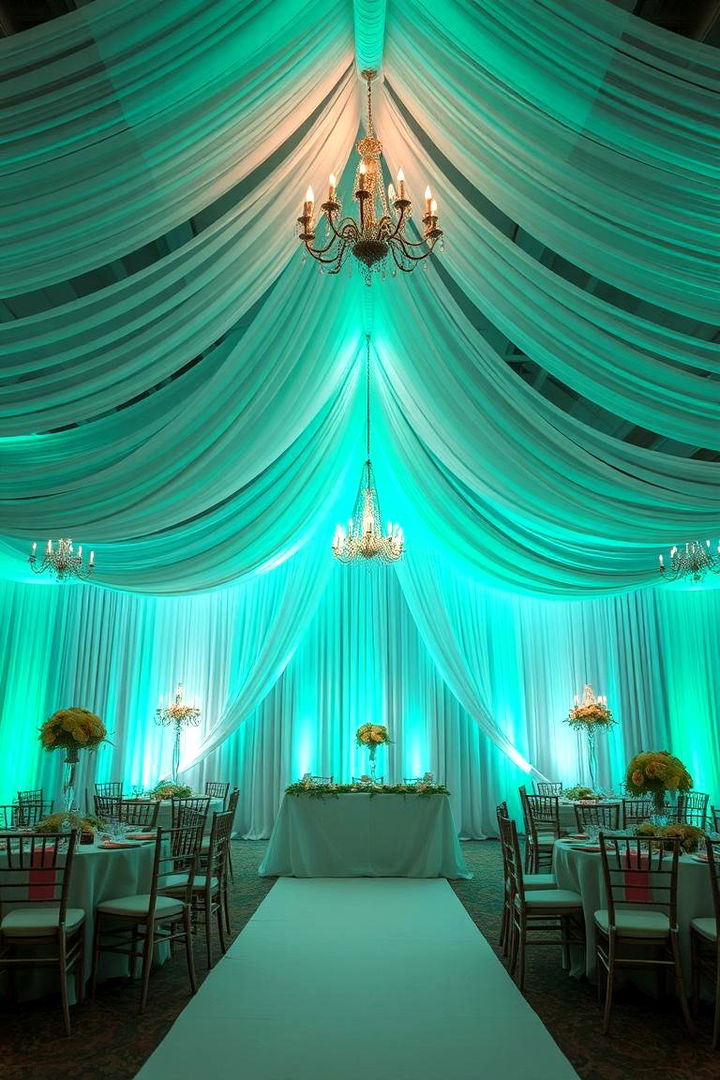 Enchanting Green Lighting Ambiance - 22 Emerald Green Wedding Ideas