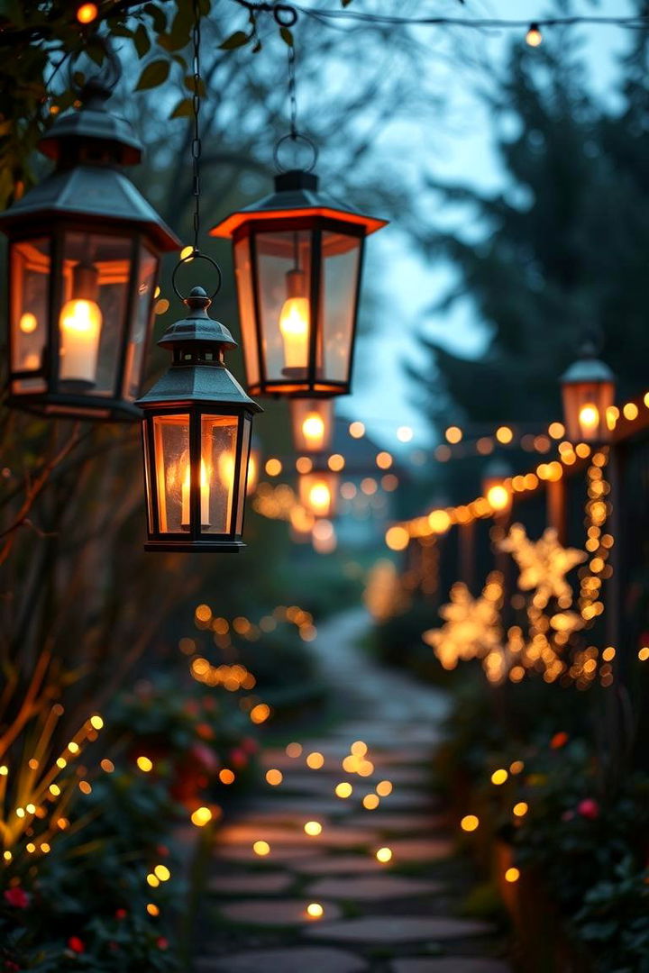 Enchanting Lantern Glow - 22 Large Fairy Garden Ideas