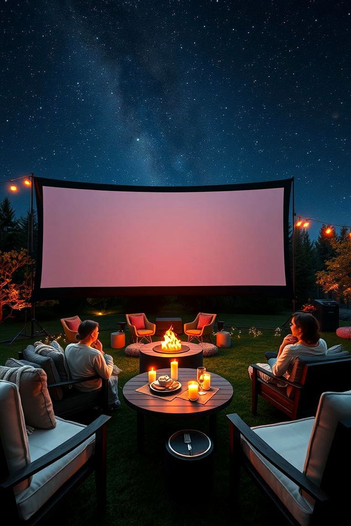 Enchanting Outdoor Movie Screening - 22 Wedding Entertainment Ideas