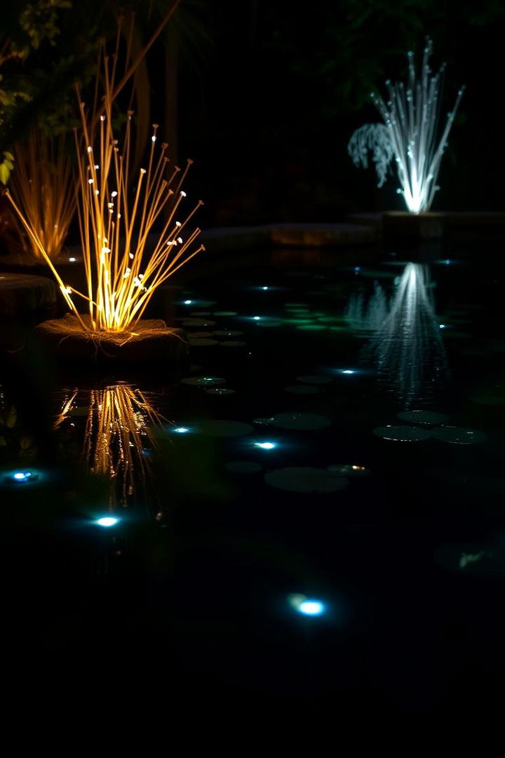 Enchanting Pond Lighting - 22 Pond Landscaping Ideas