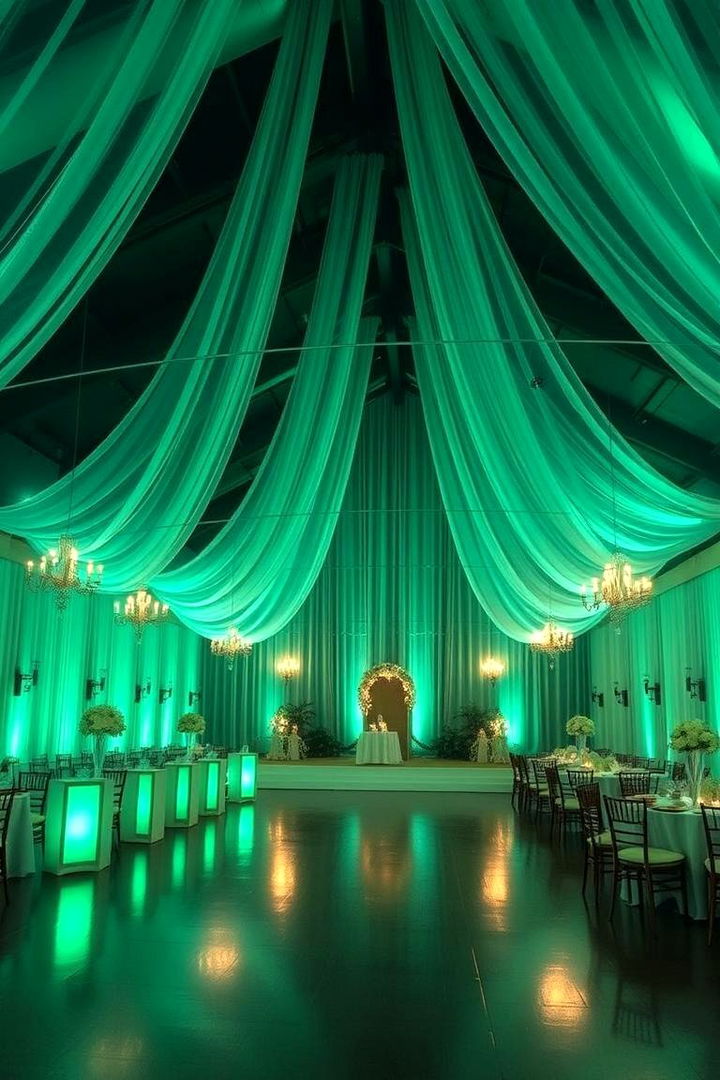 Enchanting Sage Green Lighting Effects - 22 Sage Green Wedding Ideas