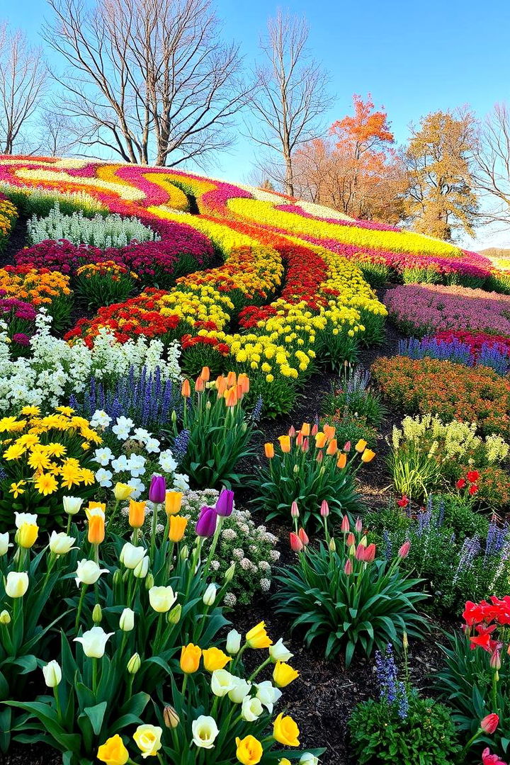 Enchanting Seasonal Color Displays - 22 Sloping Garden Design Ideas