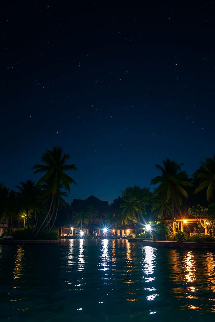 Enchanting Tropical Nightscape - 22 Tropical Landscape Ideas