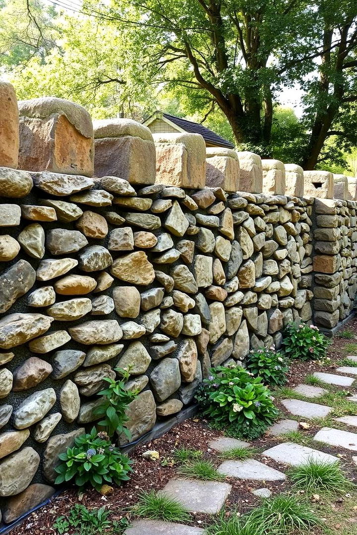 Enduring Stone Wall Fence - 22 Vegetable Garden Fence Ideas