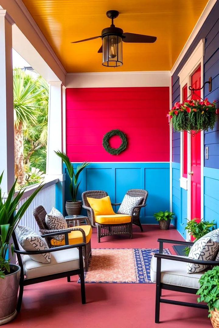 Energetic Color Schemes - 22 Mobile Home Porch Ideas