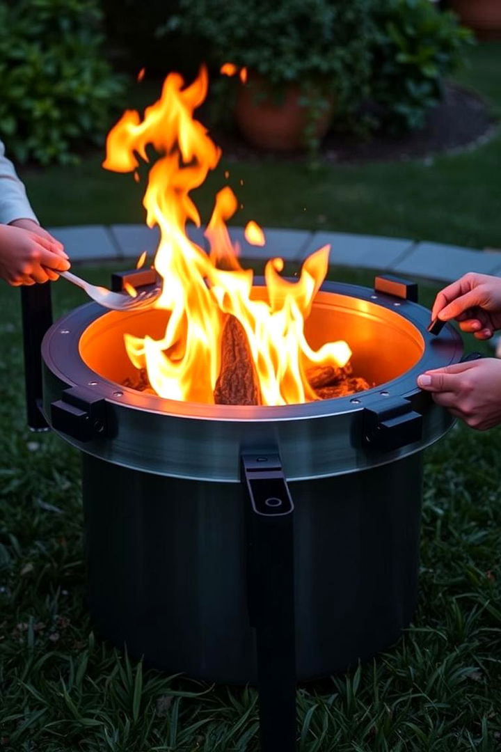 Energetic Interactive Layout - 22 Metal Fire Pit Ideas