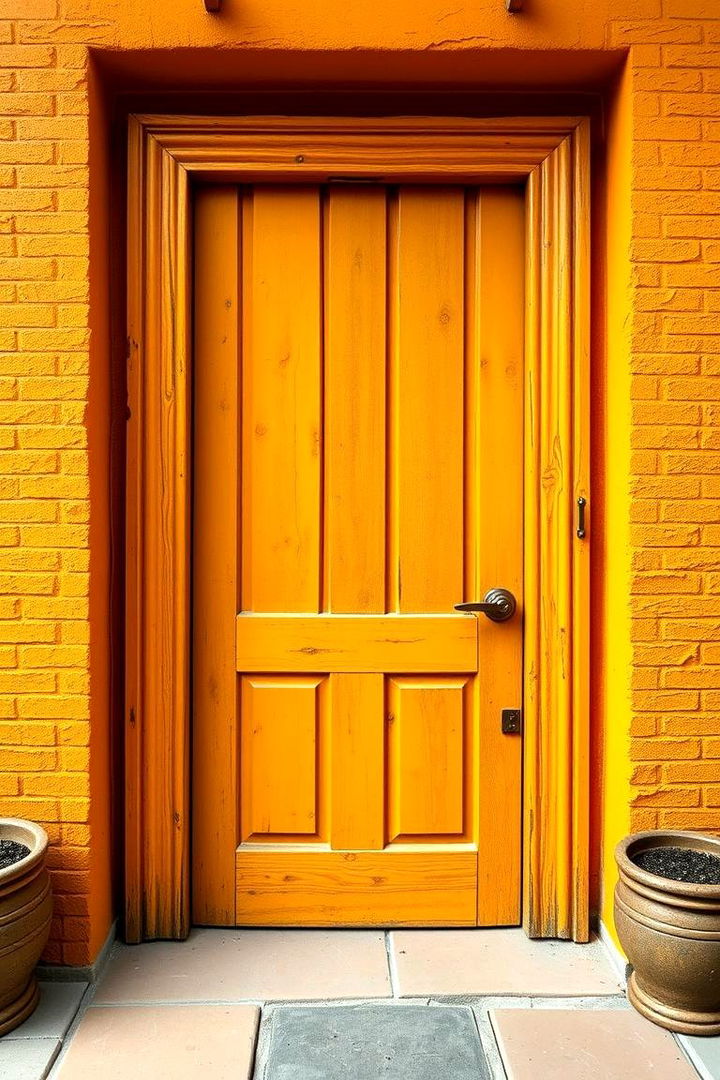 Energetic Mustard - 22 Cedar Front Door Colors Ideas