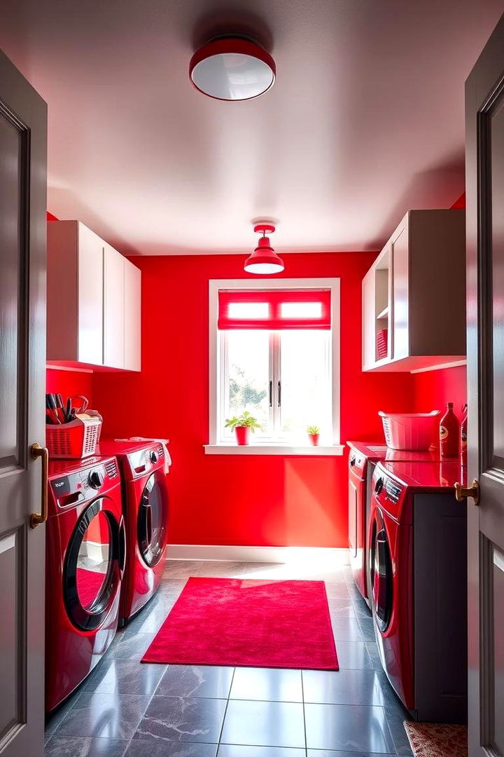 Energetic Reds - 22 Laundry Room Paint Ideas