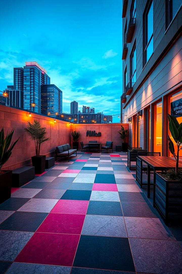 Energetic Urban Vibe - 22 patio tile ideas