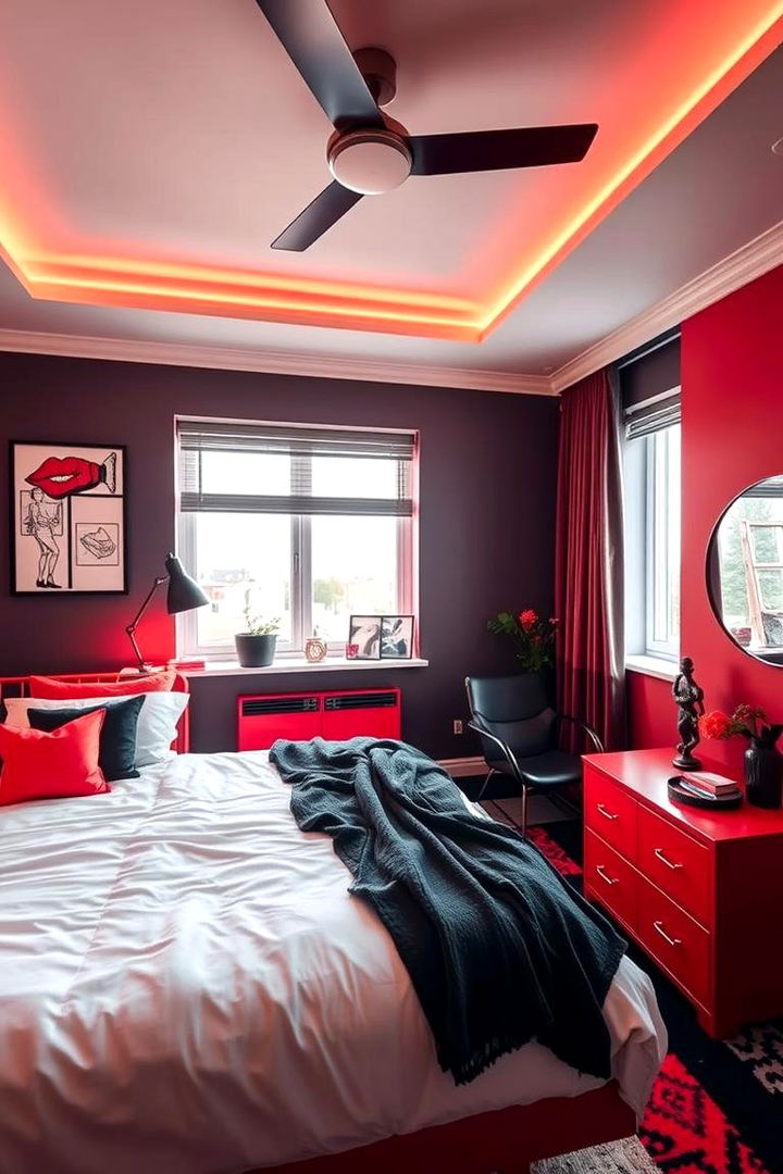Energetic Vibes and Inviting Warmth - 22 Red and Black Bedroom Ideas