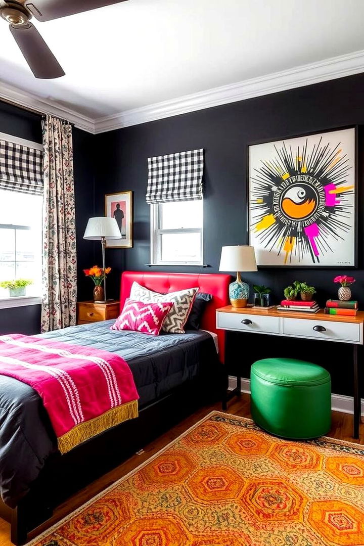 Energizing Accent Impact - 22 Black Accent Wall Bedroom Ideas