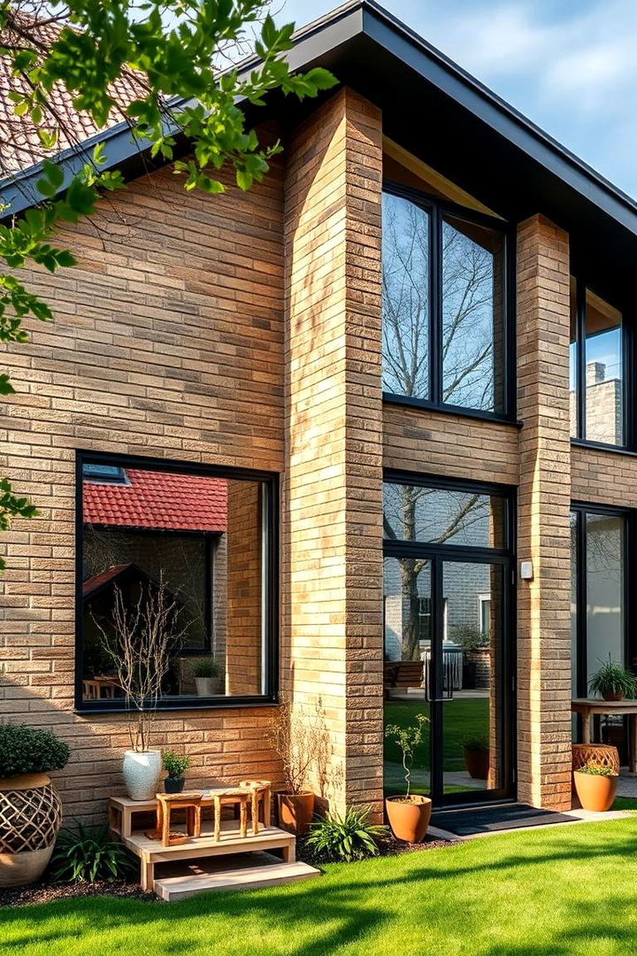 Energy Efficient Brick Exteriors - 22 Green Brick Exterior Home Ideas