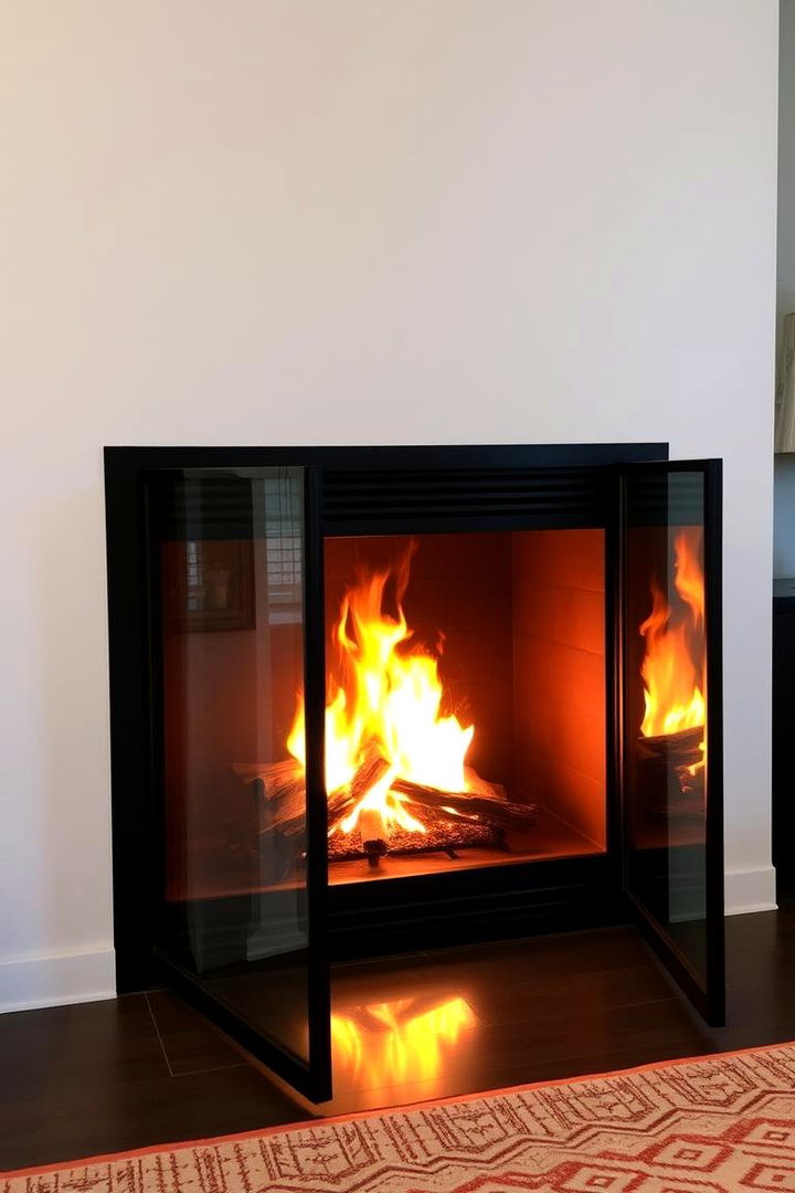 Energy Efficient Glass Doors - 22 Green Fireplace Ideas