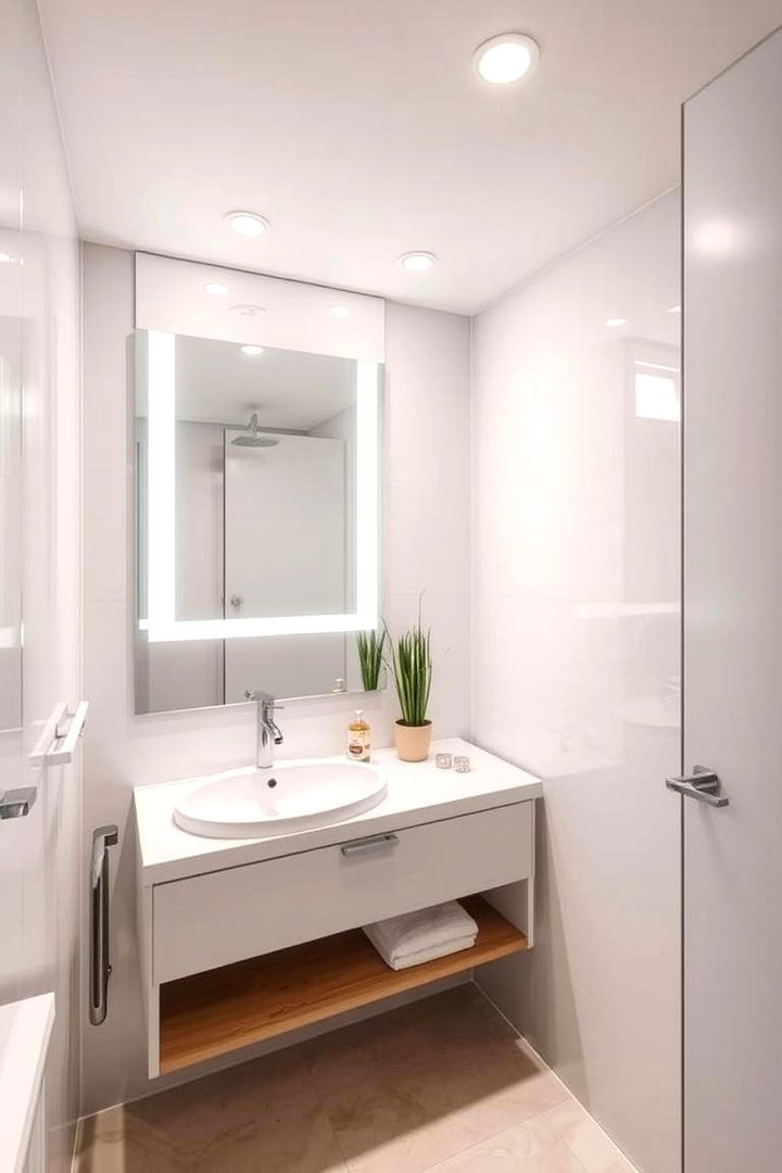 Energy Efficient LED Fixtures - 22 Bathroom Lighting Ideas Over Mirror