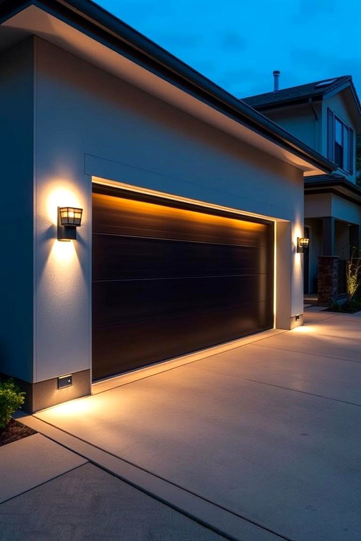 Energy Efficient LED Strip Lighting - 22 Exterior Garage Lighting Ideas