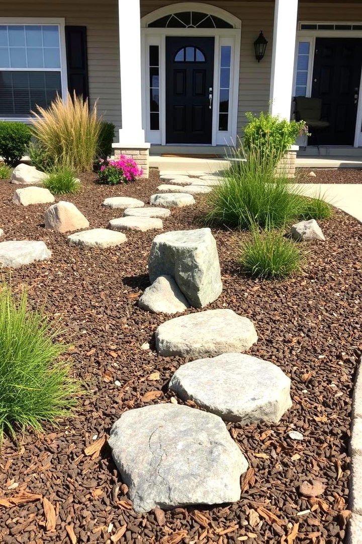 Energy Efficient Landscaping Using Rocks and Mulch for Insulation - 22 Front Yard Landscaping Ideas With Rocks and Mulch