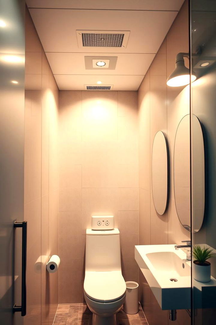 Energy Efficient Lighting - 22 Office Bathroom Ideas
