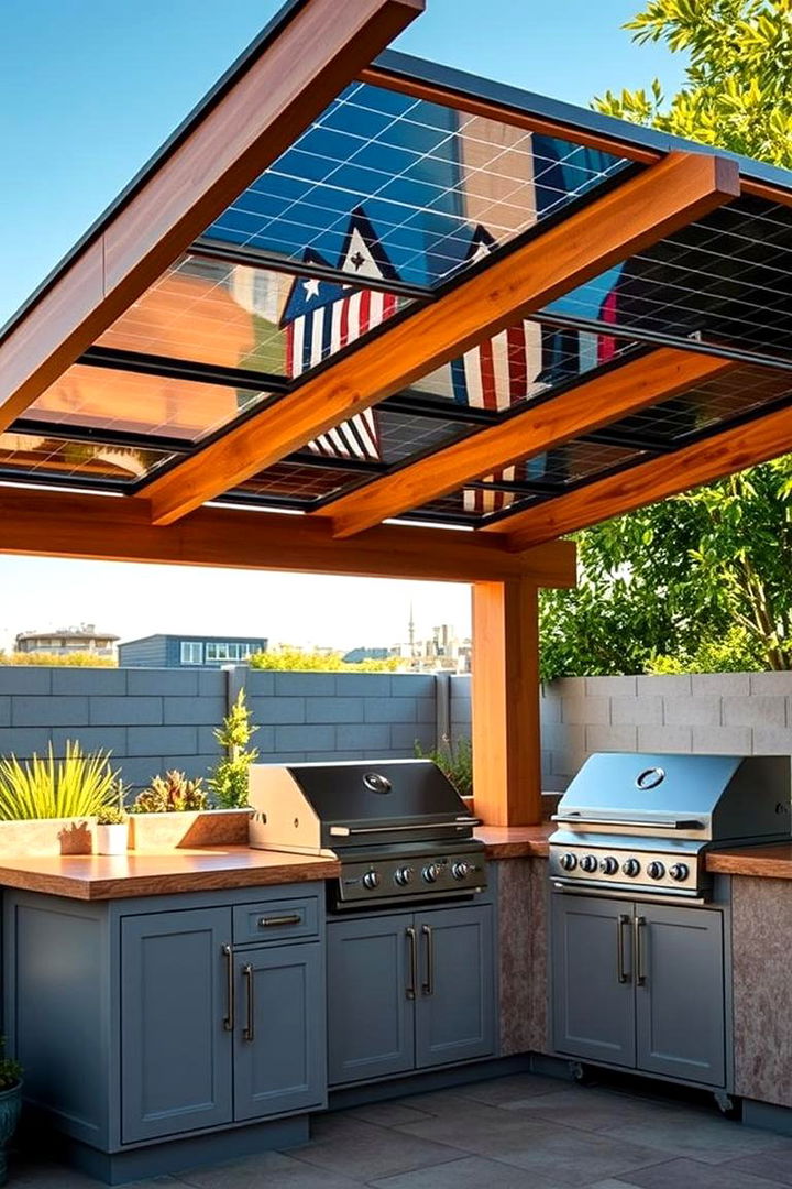 Energy Efficient Solar Panel Roofs - 22 Outdoor Kitchen Roof Ideas