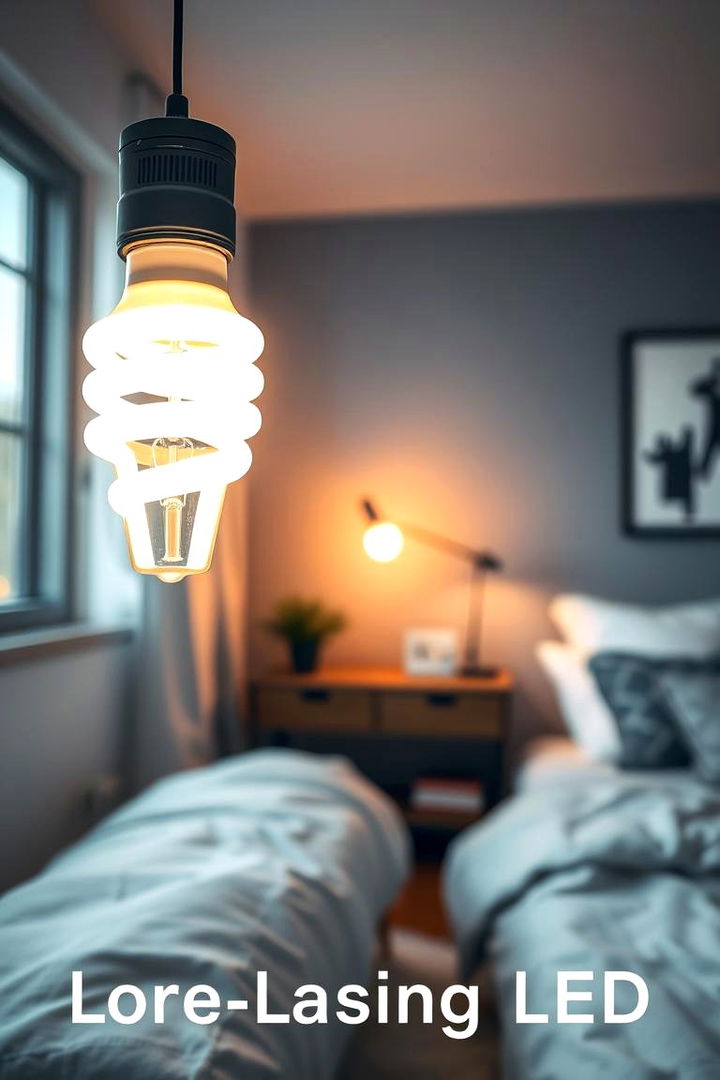 Energy efficient Bulbs - 22 Small Bedroom Lighting Ideas