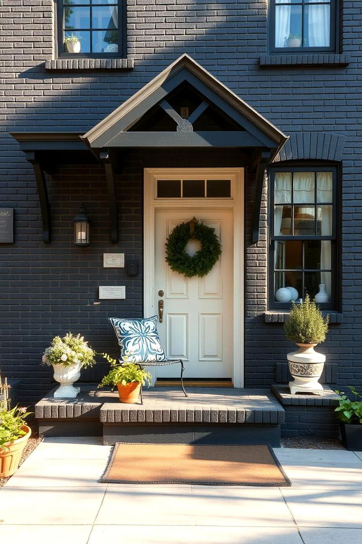 Engaging Curb Appeal Details - 22 Black Brick House Exteriors