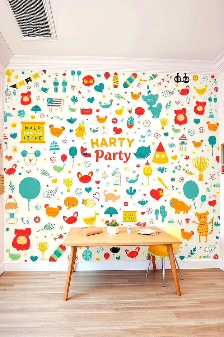 Engaging Wall Murals - 22 Birthday Decoration Ideas