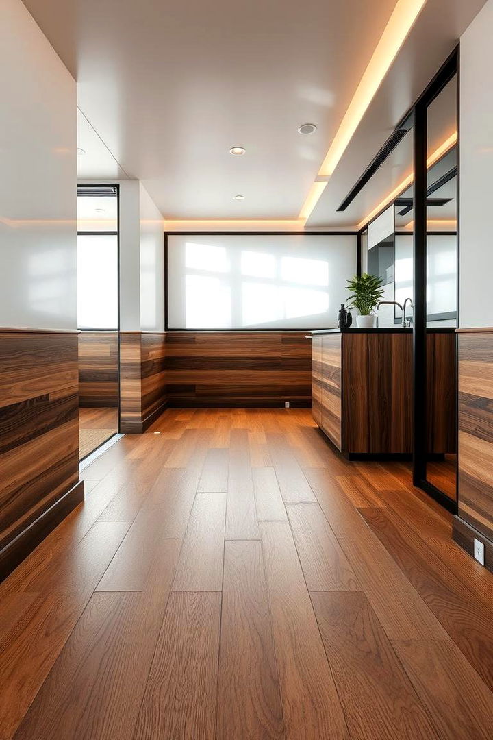 Engineered Wood Elegance - 22 Living Room Flooring Ideas