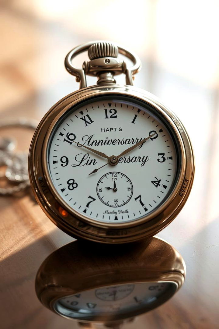 Engraved Anniversary Timepiece - 22 First Wedding Anniversary Gift Ideas