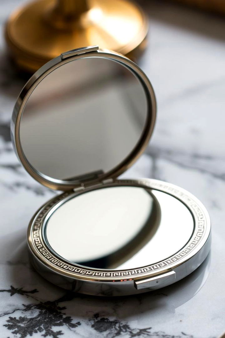 Engraved Compact Mirror - 22 Wedding Gift Ideas for Bride
