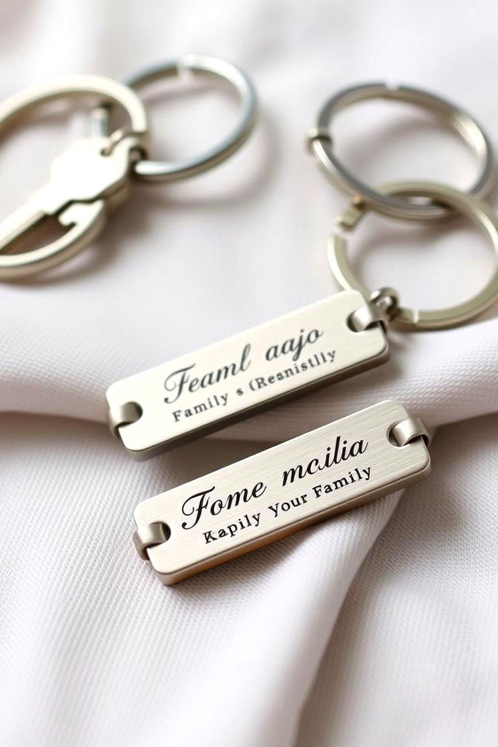 Engraved Family Keychains Set - 22 Family Gift Ideas