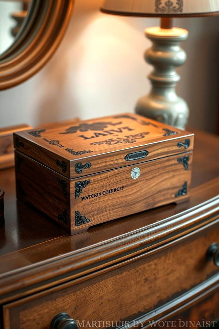 Engraved Wooden Watch Box - 22 Personalized Wedding Gift Ideas