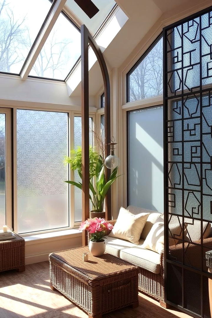 Enhance Privacy with Creative Dividers - 22 Sunroom Office Ideas