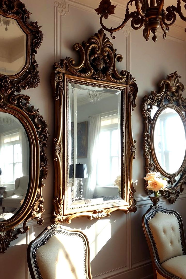 Enhance the Space with Antique Mirrors - 22 Cottagecore Bedroom Ideas