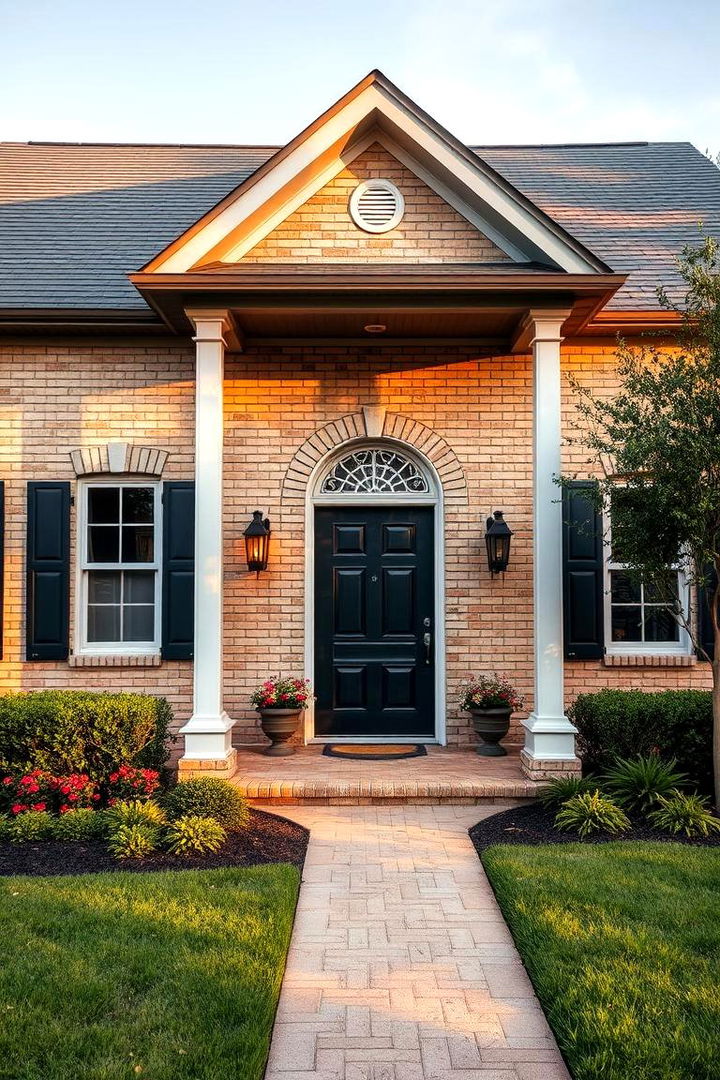 Enhanced Curb Appeal - 22 Beige Brick Exterior Home Ideas