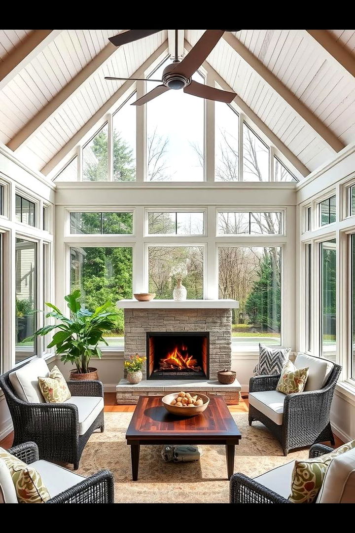 Enhanced Home Value - 22 Sunroom With Fireplace