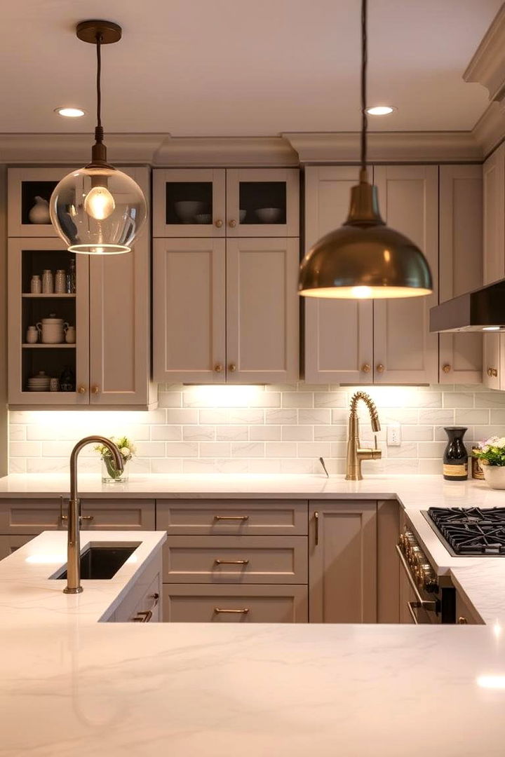 Enhanced Lighting Features - 22 Double Island Kitchen Ideas