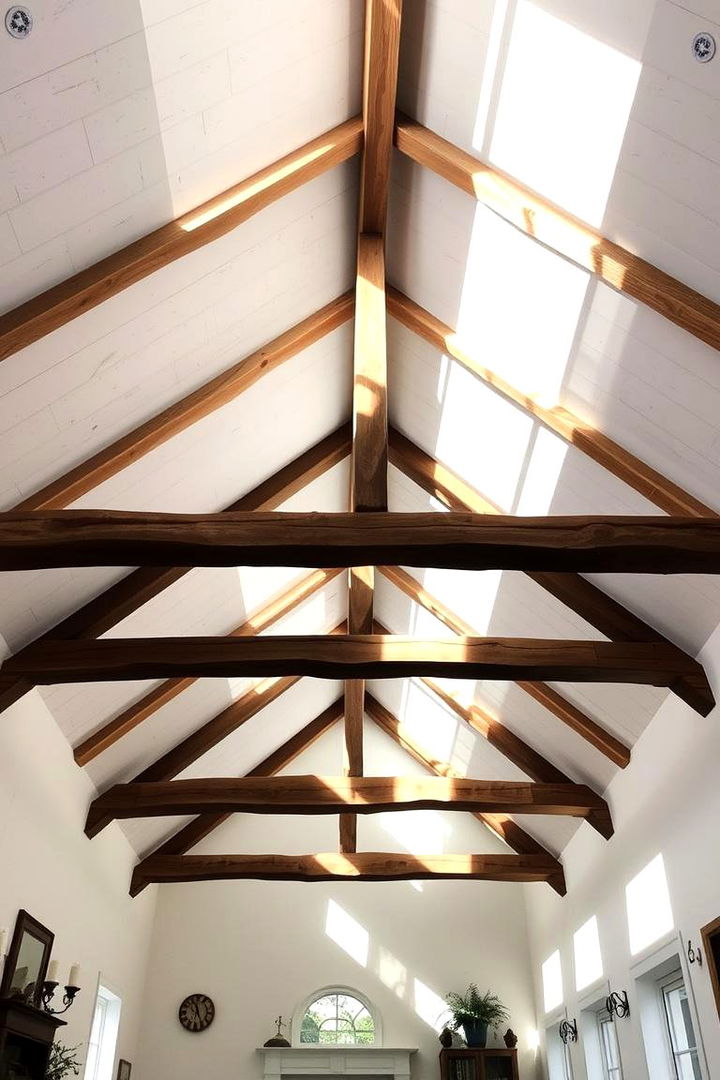 Enhanced Natural Light Integration - 22 Vaulted Ceiling With Beams