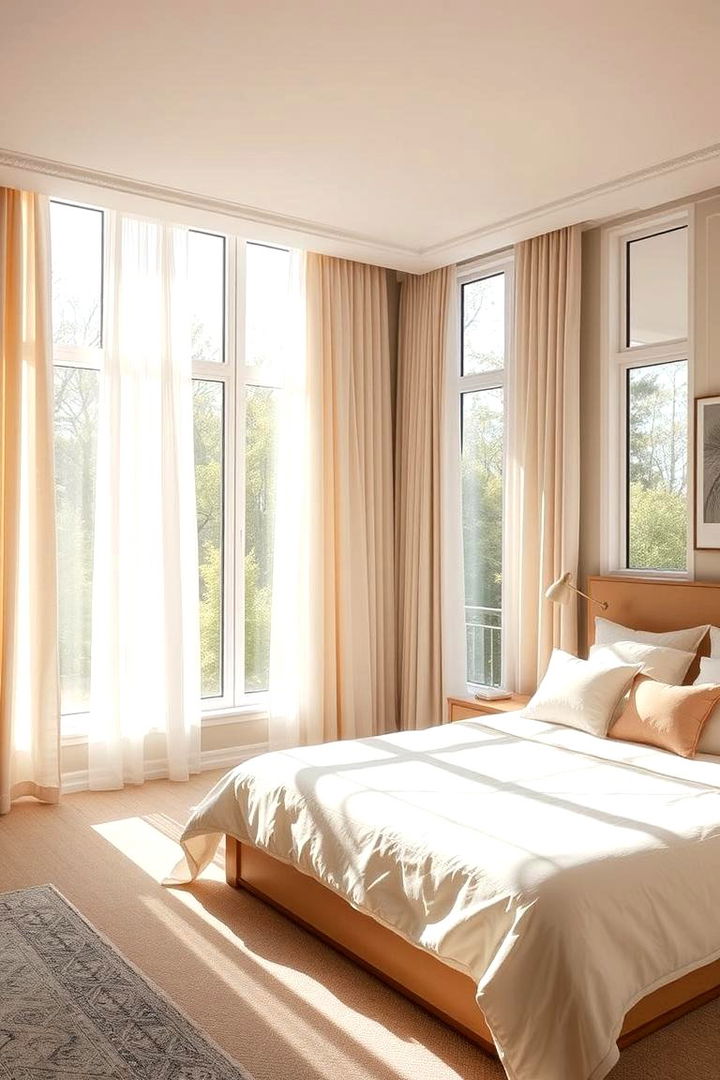 Enhanced Natural Light - 22 Taupe Bedroom Ideas