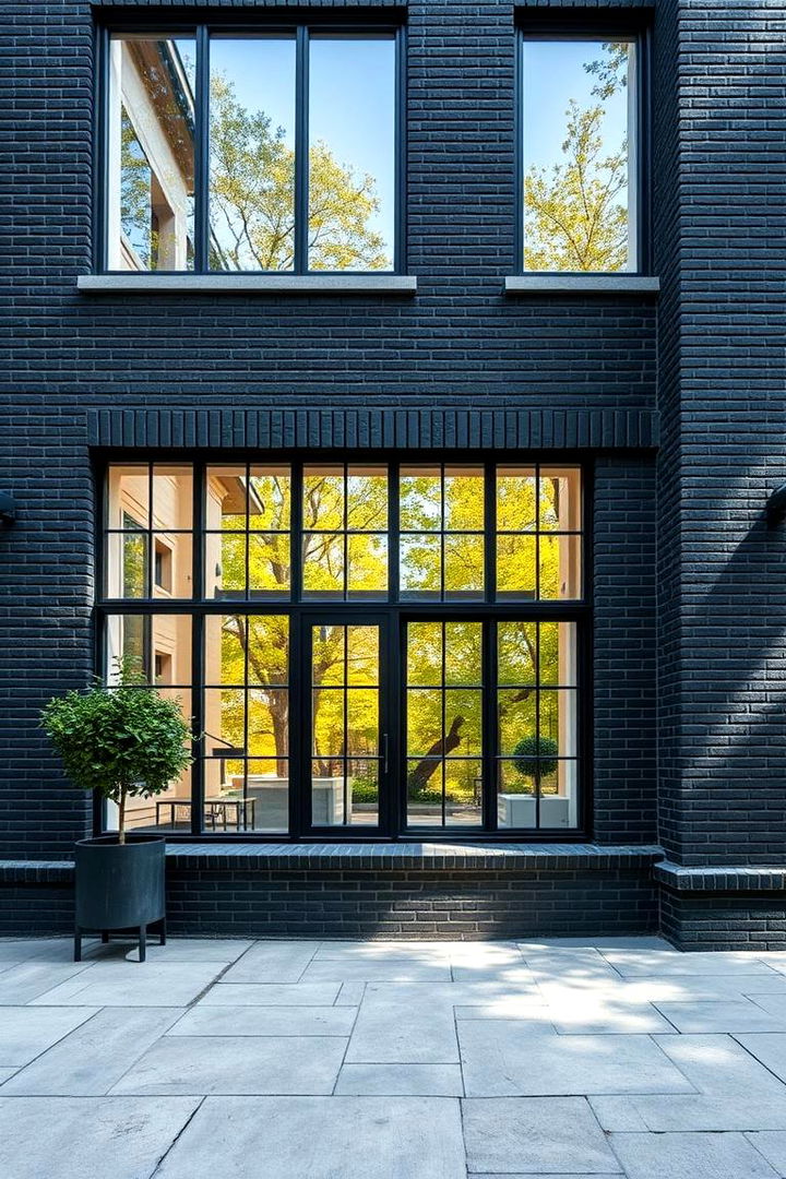 Enhanced Natural Lighting - 22 Black Brick House Exteriors