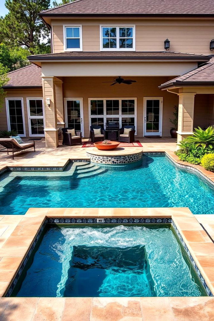 Enhanced Outdoor Living - 22 Rectangle Pool With Hot Tub
