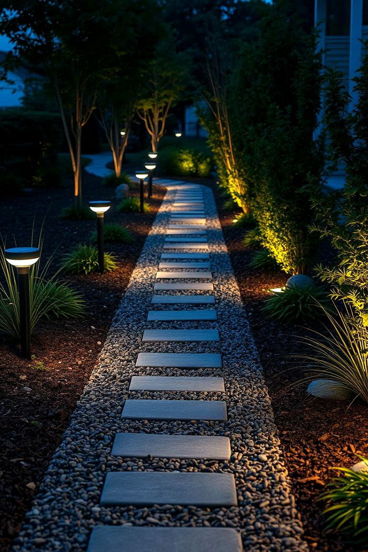 Enhanced Path Lighting - 22 Mulch Pathway Ideas