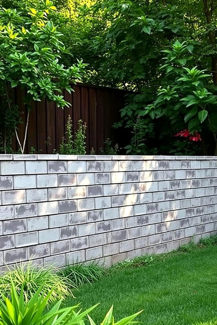 Enhanced Privacy Cinder Block Fence - 22 Cinder Block Fence Ideas