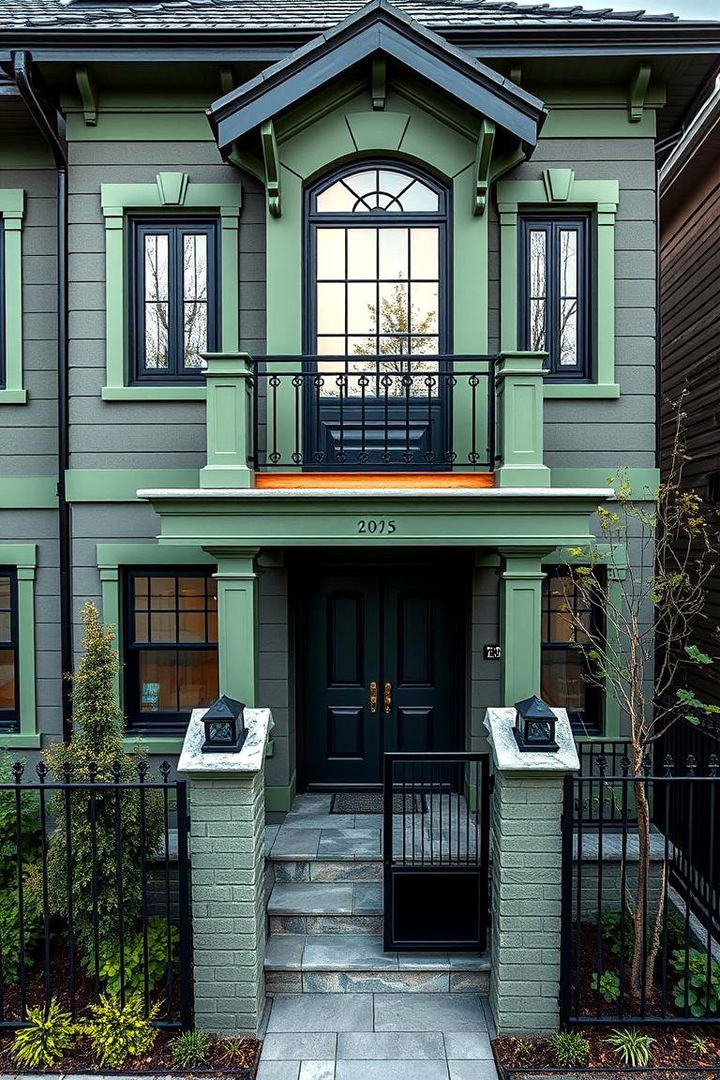 Enhanced Security Features - 22 Green House Exterior With Black Trim