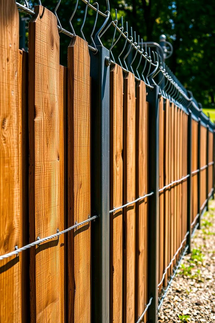 Enhanced Security and Privacy - 22 Metal and Wood Fence
