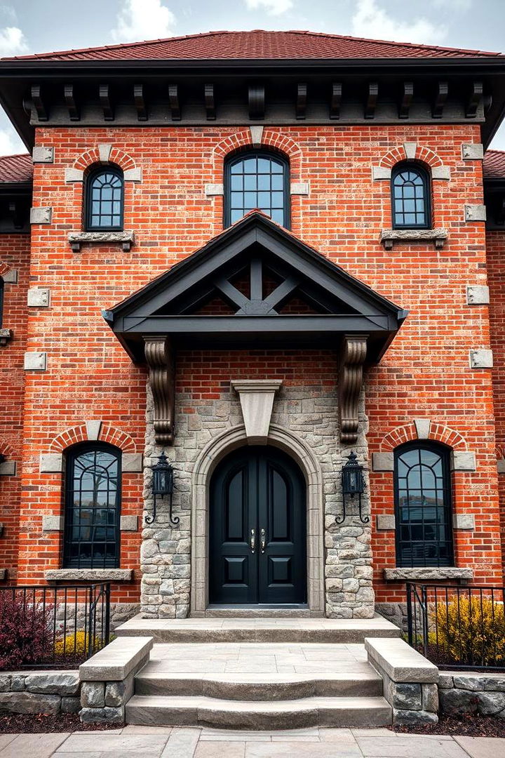 Enhanced Structural Integrity - 22 Brick Houses With Stone Accents
