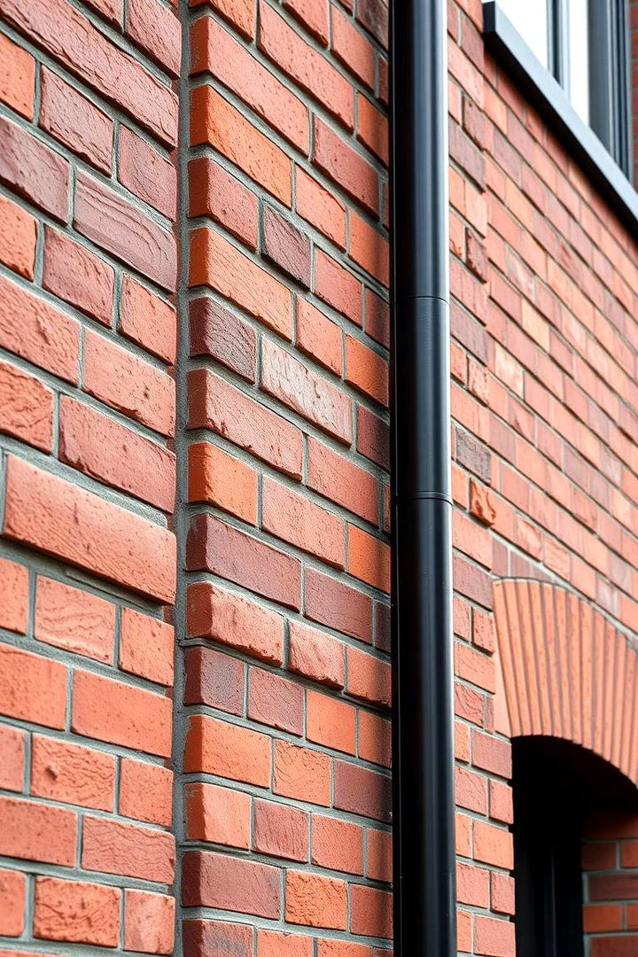 Enhanced Textural Finishes - 22 Red Brick House with Black Trim Design Ideas