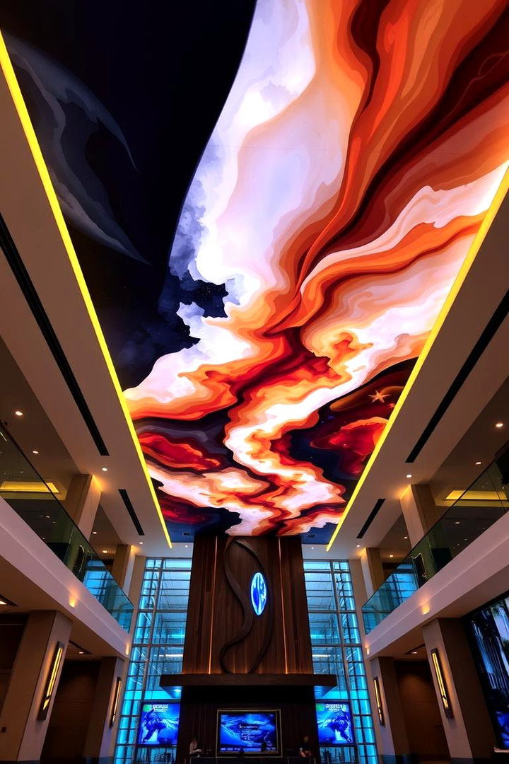 Enhancing Commercial Spaces with Ceiling Art - 22 Ceiling Murals