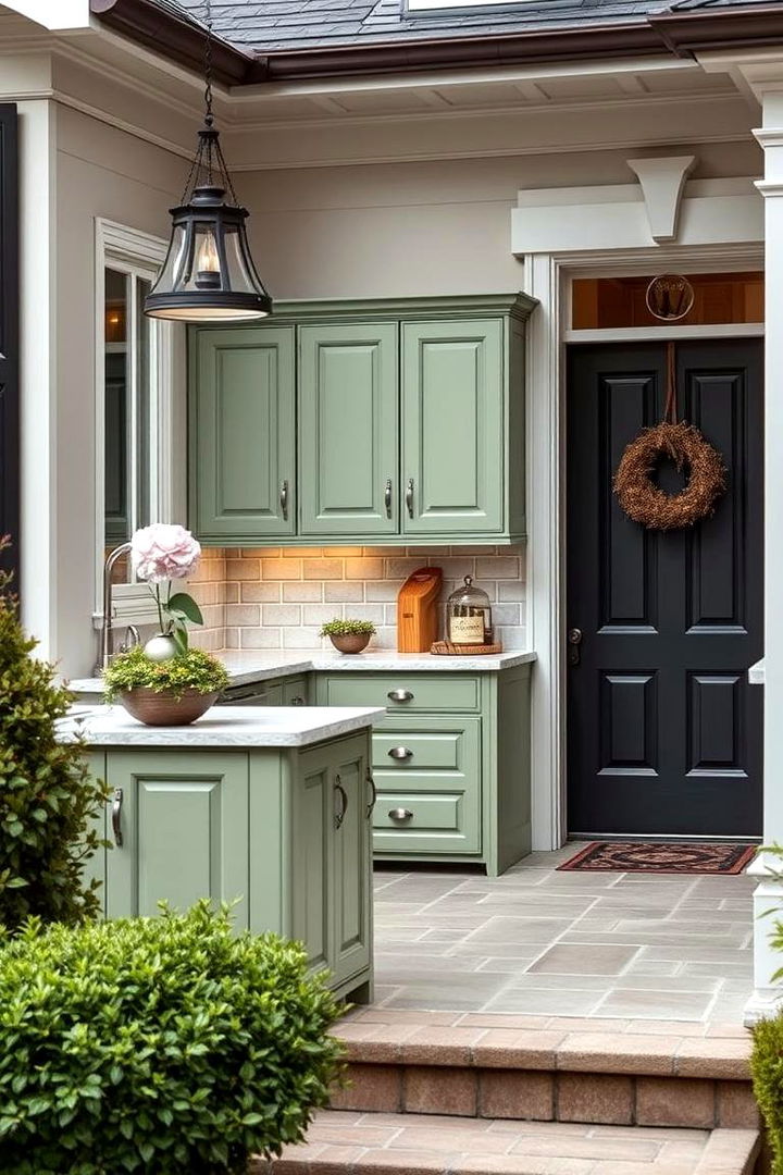 Enhancing Home Value and Curb Appeal - 22 Rustic Sage Green Kitchen Cabinets
