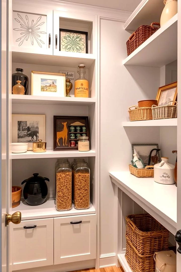 Enhancing with Custom Artwork - 22 Kitchen Pantry Ideas