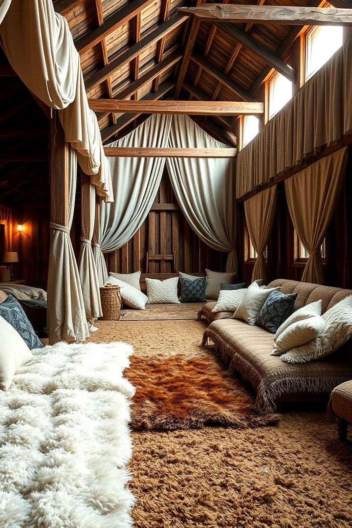 Enhancing with Warm Textiles and Fabrics - 22 Pole Barn Interior Ideas