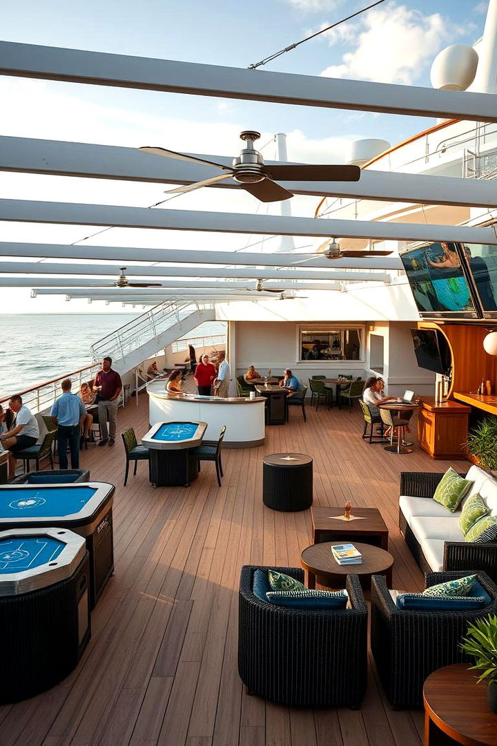 Entertainment and Game Deck - 22 Pool Deck Ideas